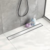 36 Inch Stainless Steel Linear Floor Drain Blind Style and Drain Base with Rubber Gasket