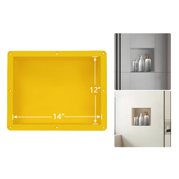 Shower Niche Ready to Tile Rectangle 16"×14"×4"D Flush Mount Bathroom Shelf, Insert Shower Shelf