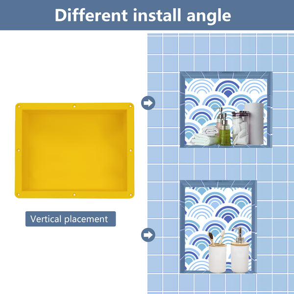 Shower Niche Ready to Tile Rectangle 16"×14"×4"D Flush Mount Bathroom Shelf, Insert Shower Shelf