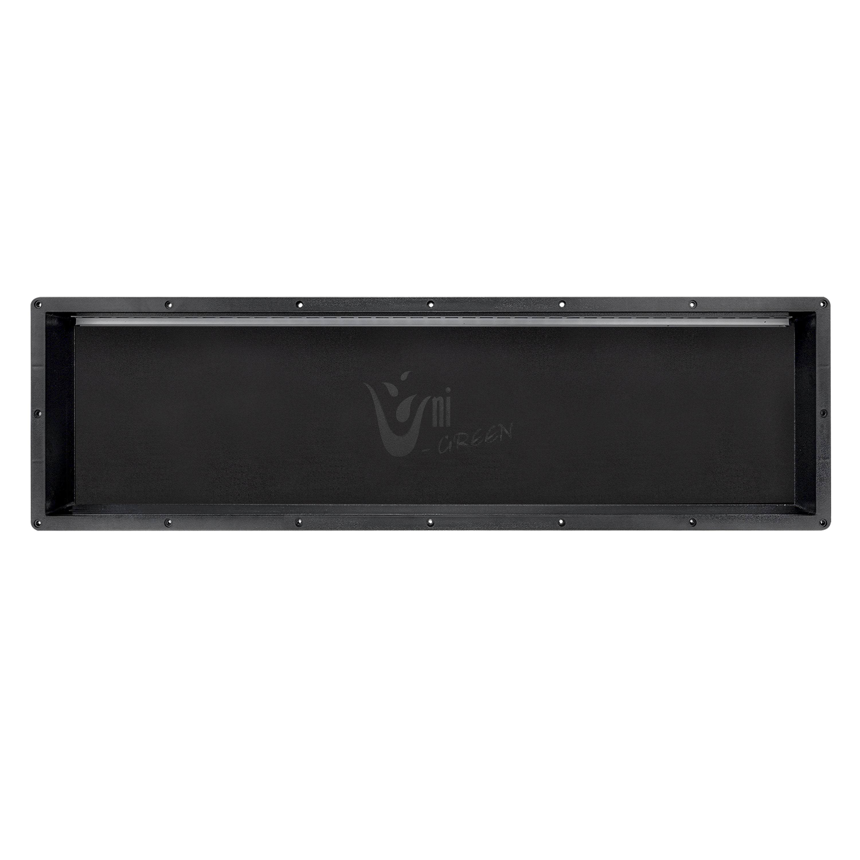 Matte Black Waterproof LED Shower Niche with Slope Drainage – ABS Built-In Recessed Bathroom Wall Shelf
