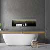 Matte Black Waterproof LED Shower Niche with Slope Drainage – ABS Built-In Recessed Bathroom Wall Shelf