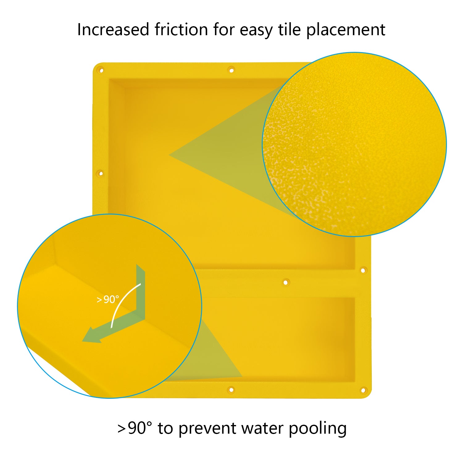Shower Niche Ready for Tile  Double Shelves 16