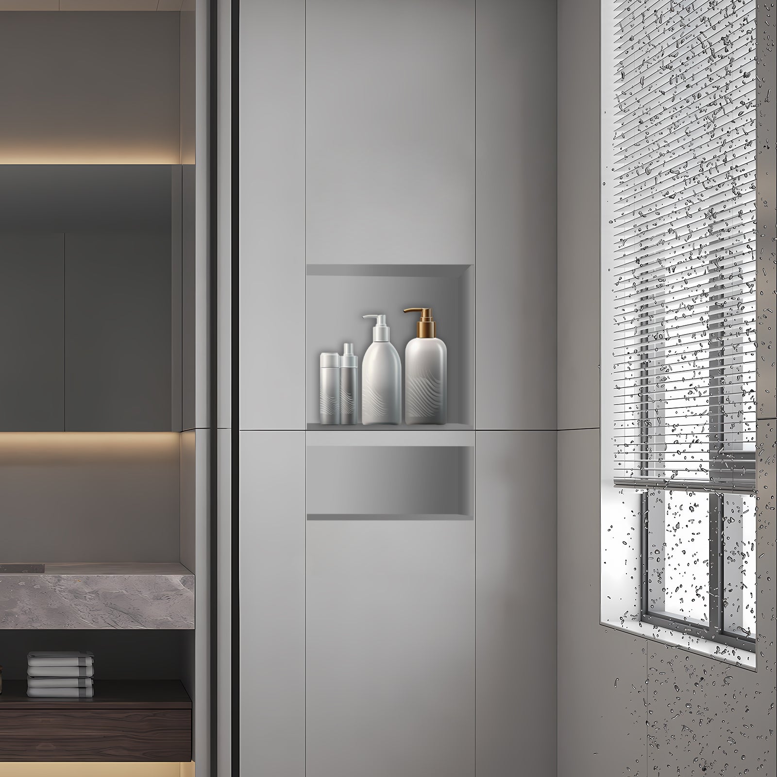 Shower Niche Ready for Tile  Double Shelves 16