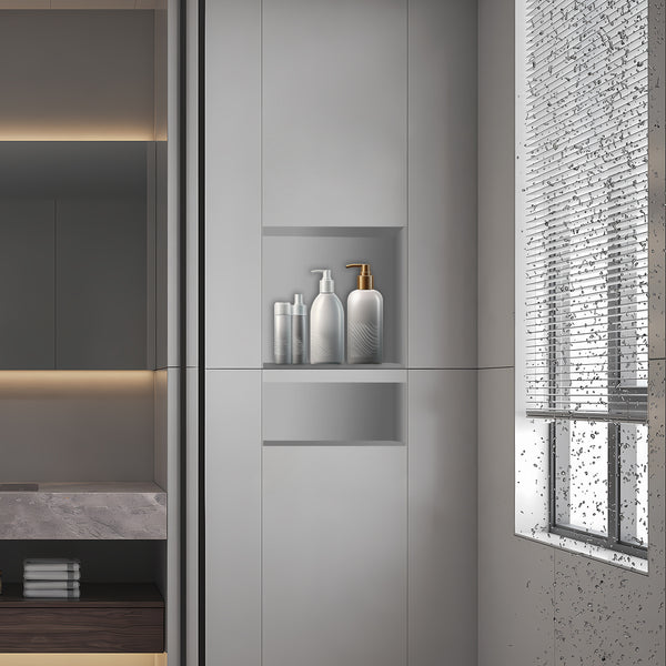 Shower Niche Ready for Tile  Double Shelves 16"×20"×4"D     UGRN 1620-02