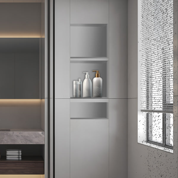 Recessed Shower Shelf 16"X34" Ready To Tile Triple Shower Niche