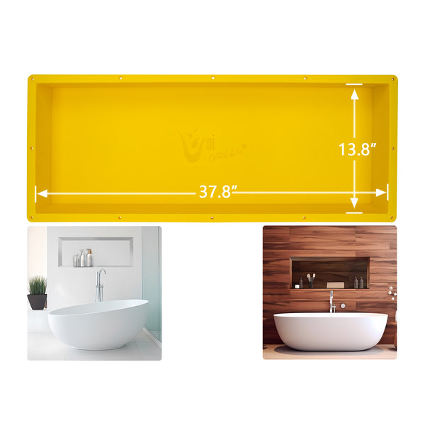 16''×40'' Rectangle Yellow Shower Niche Tile Ready Niche UGRN1640