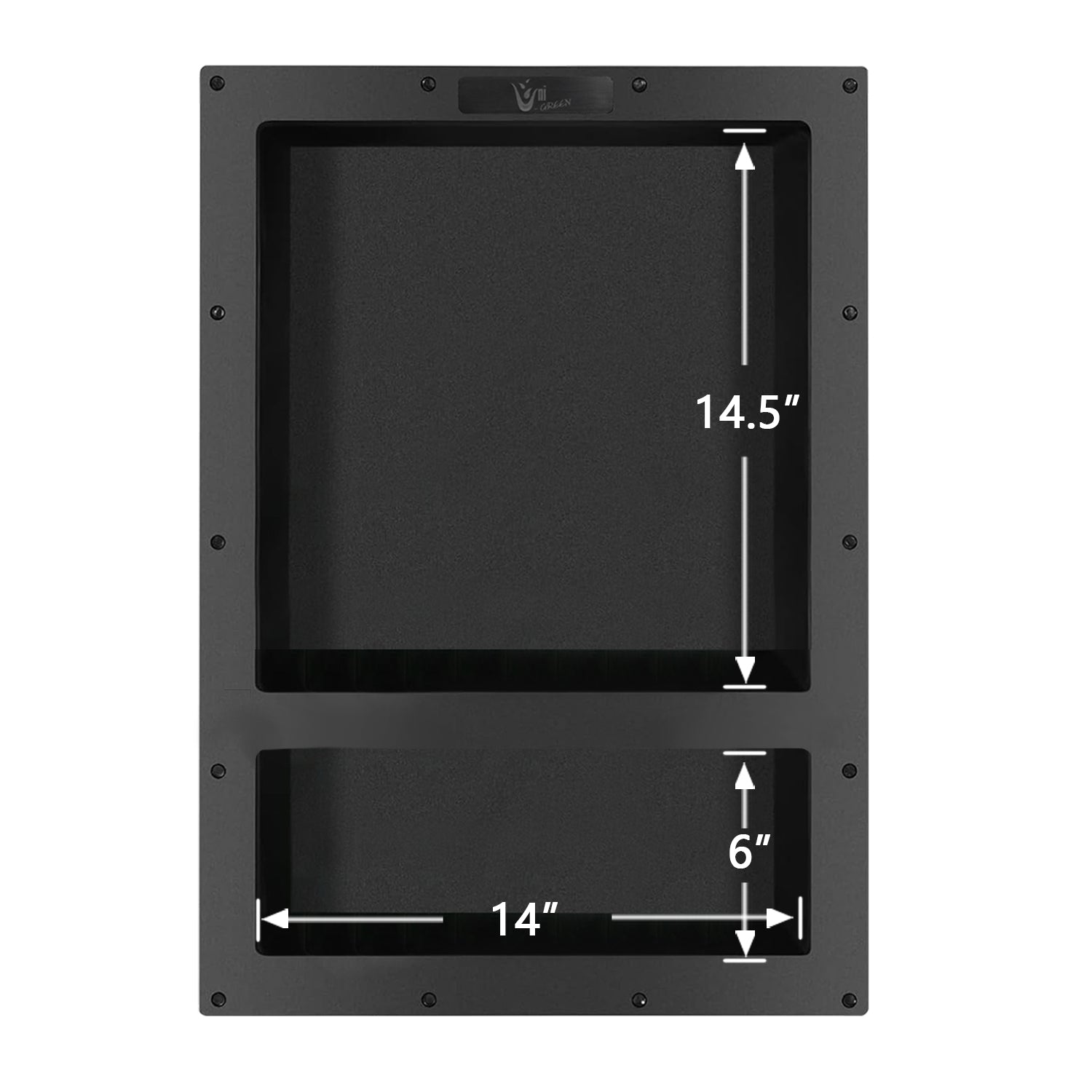 17''×25'' Double Shelves Shower Recessed and Built In Shower Shelves in Bathroom UGRN201