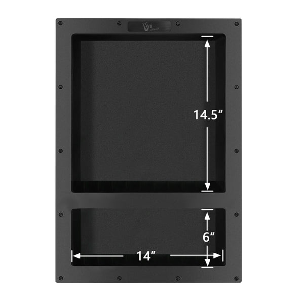 17''×25'' Double Shelves Shower Recessed and Built In Shower Shelves in Bathroom UGRN201