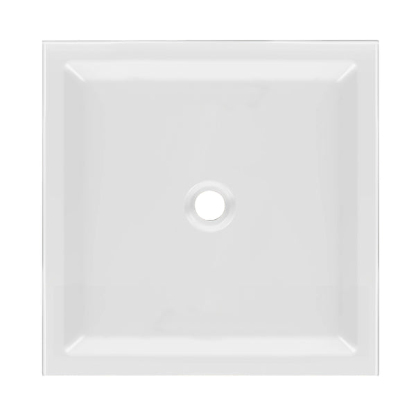 Acrylic Shower Base 36"W x 36"D x 5.5"H – Non-Slip, Center Drain, 3 Walls