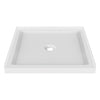 Acrylic Shower Base 36"W x 36"D x 5.5"H – Non-Slip, Center Drain, 3 Walls