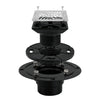 ABS Square Shower Drain for Low Profile Show Pan Drain with SS 304 Decor Swirl Grate  UGSD001-ABS