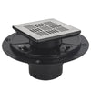 Square Shower Drain for Low Profile Show Pan Drain, ABS Construction Neo Style