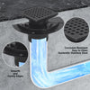 3-1/2 Inch Mission Shower Drain for Low Profile Shower Drain with SS 304 Grating Different Patterns– Matte Black