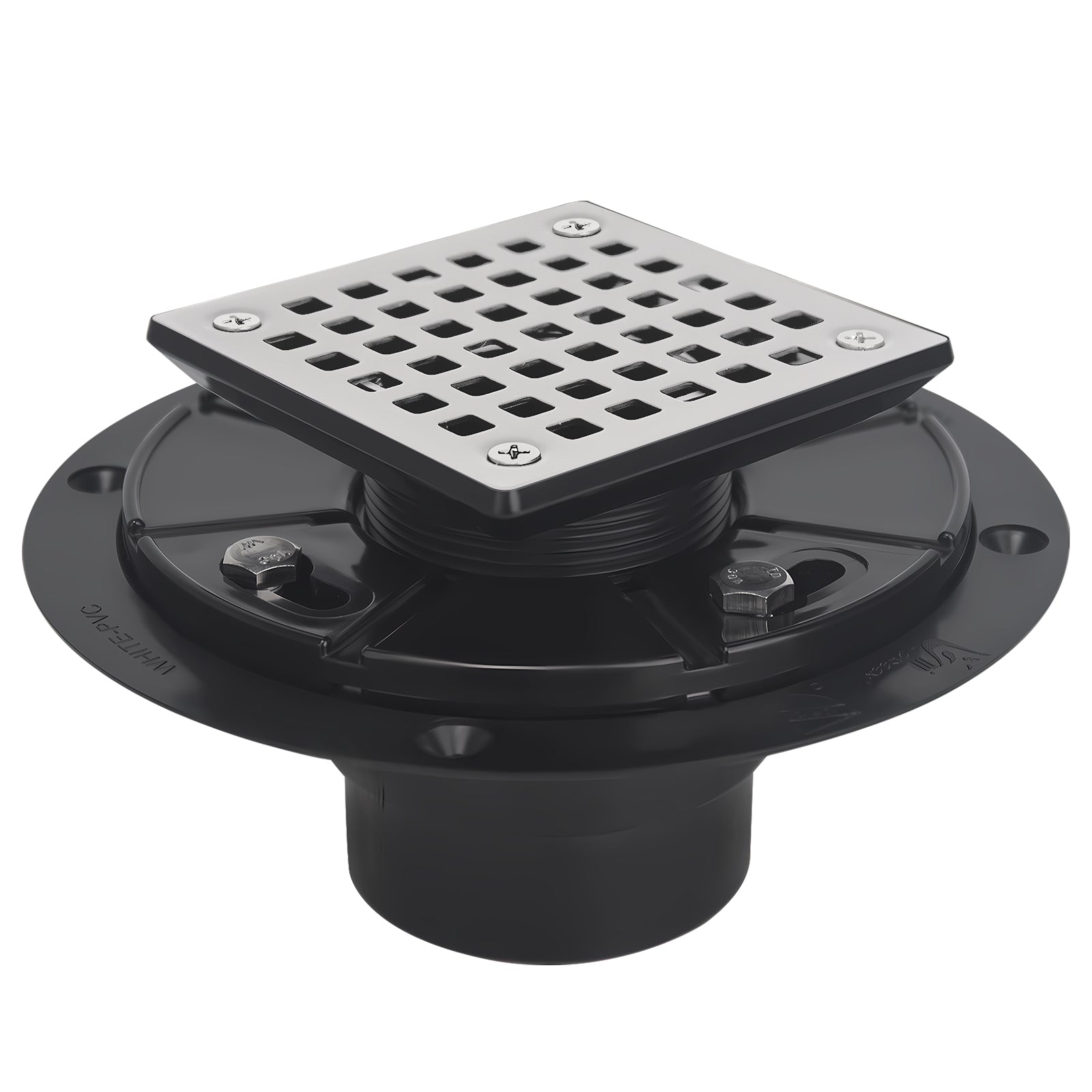 ABS Square Shower Drain for Low Profile Shower Drain with SS 304 Grating Different Patterns