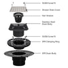 ABS Square Shower Drain for Low Profile Shower Drain with SS 304 Grating Different Patterns