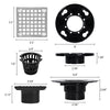 ABS Square Shower Drain for Low Profile Shower Drain with SS 304 Grating Different Patterns