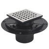 ABS Square Shower Drain for Low Profile Shower Drain with SS 304 Grating Different Patterns