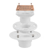 PVC Square Shower Drain for Low Profile Show Pan Drain with Grating Dip Bronze Finish