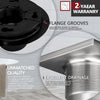 4-1/4 Inch Square Brushed Nickel Shower Drain Kit with ABS Flange for 2 or 3 Inch Pipe