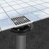 Square Tile-In Floor Drain With SS304 Strainer For Bathroom Chrome Plated UGSD003-ABS