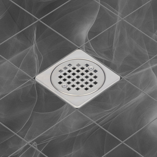 4 Inch Brushed Nickel Shower Drain Kit with Integrated Bonding Flange, Compatible with Schluter Shower Pan and Kit for 2 Inch Pipe