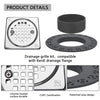 4 Inch Chrome Shower Drain Kit with Integrated Bonding Flange, Compatible with Schluter Shower Pan and Kit for 2 or 3 Inch Pipe