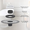 4 Inch Chrome Shower Drain Kit with Integrated Bonding Flange, Compatible with Schluter Shower Pan and Kit for 2 or 3 Inch Pipe