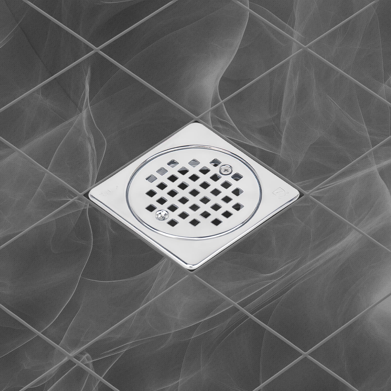 4 Inch Chrome Shower Drain Kit with Integrated Bonding Flange, Compatible with Schluter Shower Pan and Kit for 2 or 3 Inch Pipe