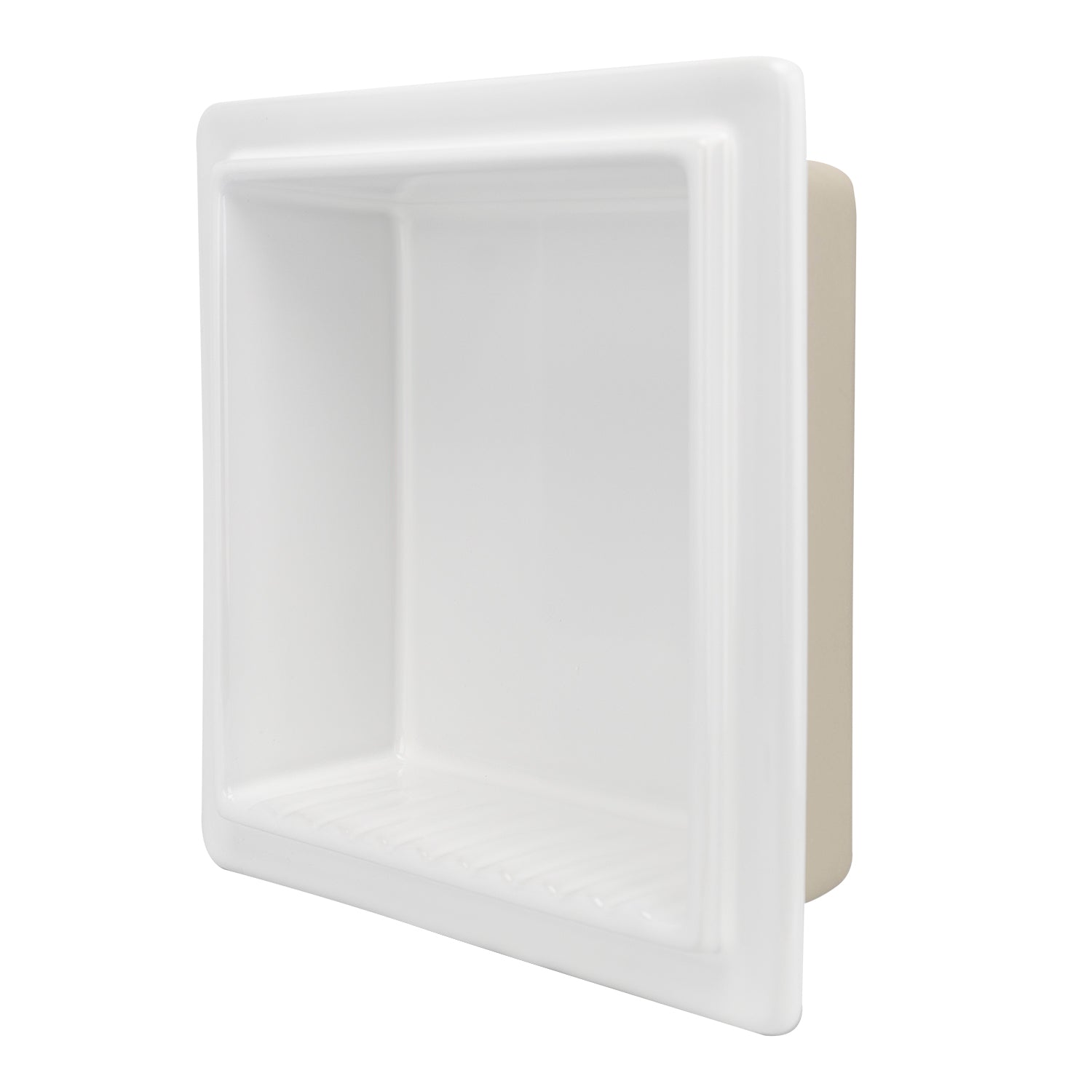 Ceramic Recessed Shower Niche (One-Piece Open Design) – Space-Saving Storage for Small Bathrooms, Freely Arrange Items
