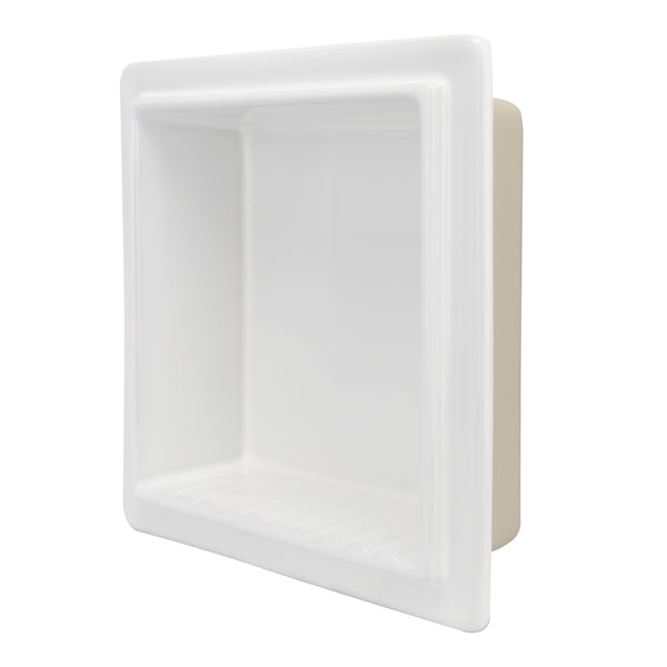 Ceramic Recessed Shower Niche (One-Piece Open Design) – Space-Saving Storage for Small Bathrooms, Freely Arrange Items