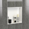 Ceramic Recessed Shower Niche (One-Piece Open Design) – Space-Saving Storage for Small Bathrooms, Freely Arrange Items