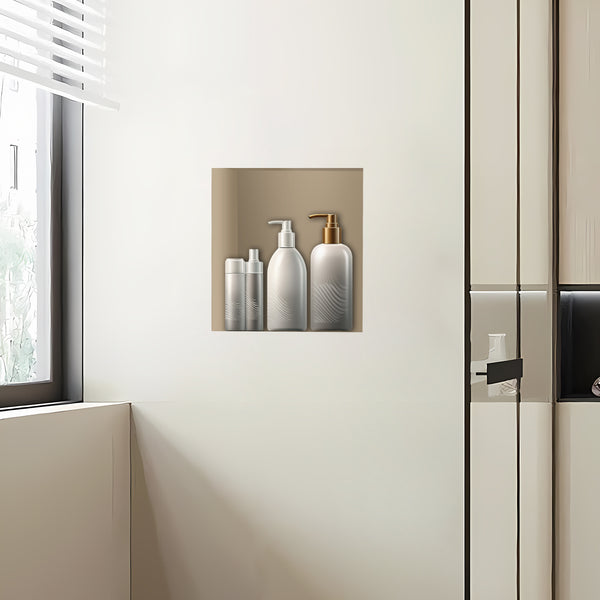 Ready to Tile Shower Niche Square Inside Dimension 14"×14"×4" D for Bathroom Niche Storage