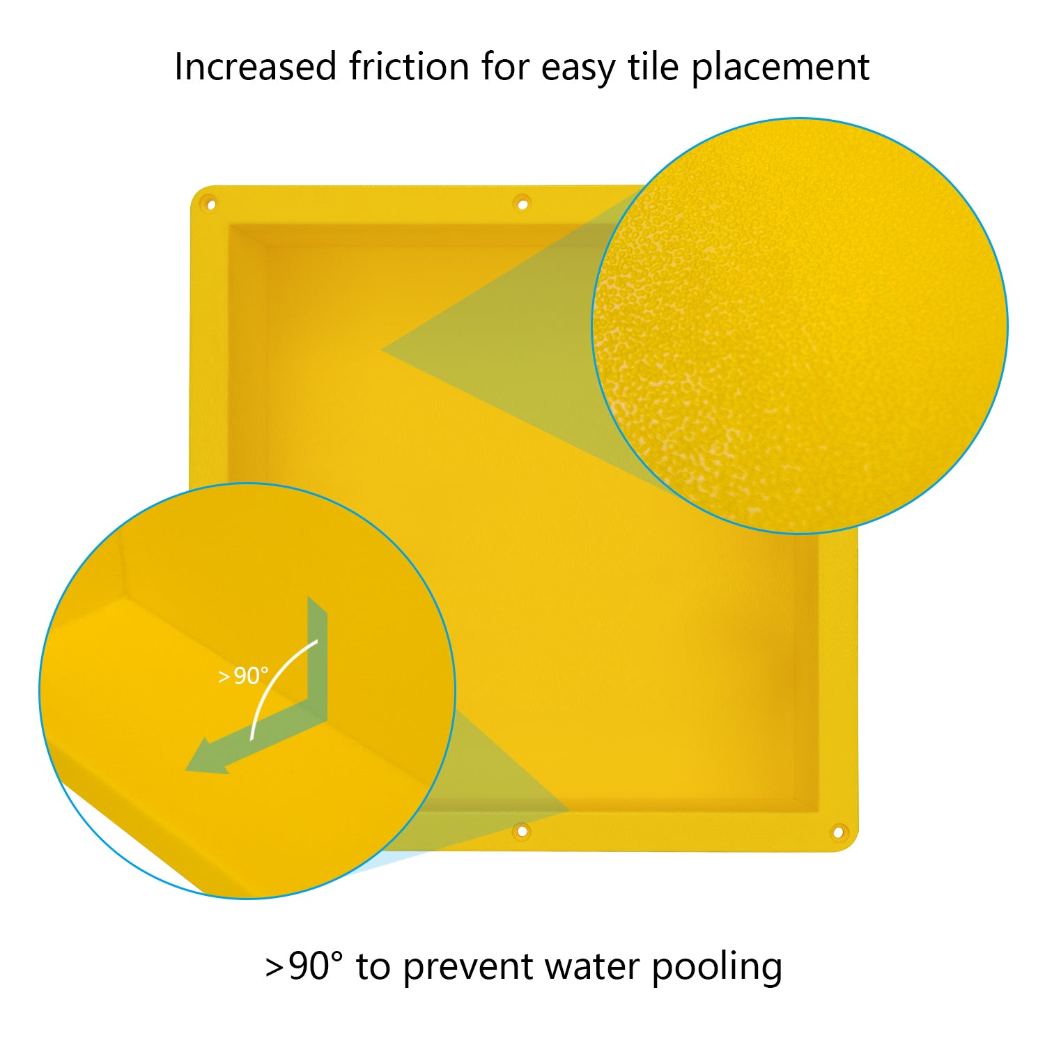 Ready to Tile Shower Niche Square Inside Dimension 14