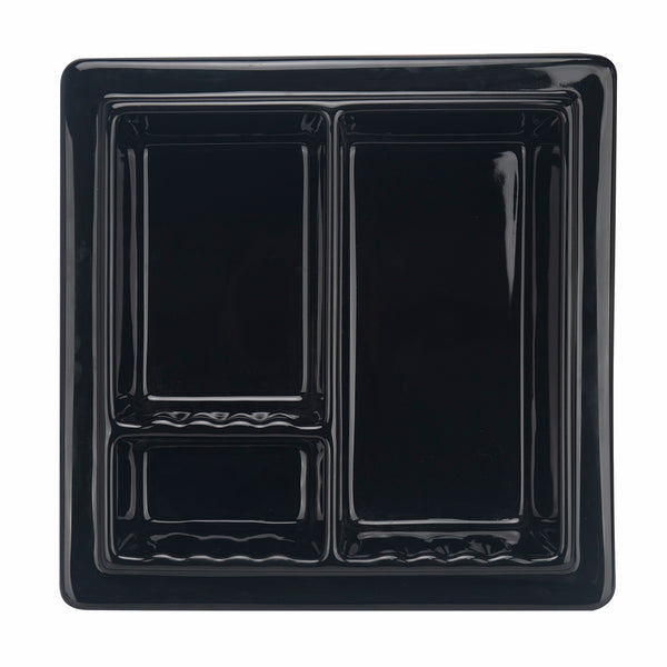 Ceramic Shower Niche, 3-Compartment Storage, High-Glaze Surface, Easy to Clean and Resists Dirt Build-Up