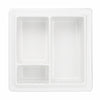 Ceramic Shower Niche, 3-Compartment Storage, High-Glaze Surface, Easy to Clean and Resists Dirt Build-Up
