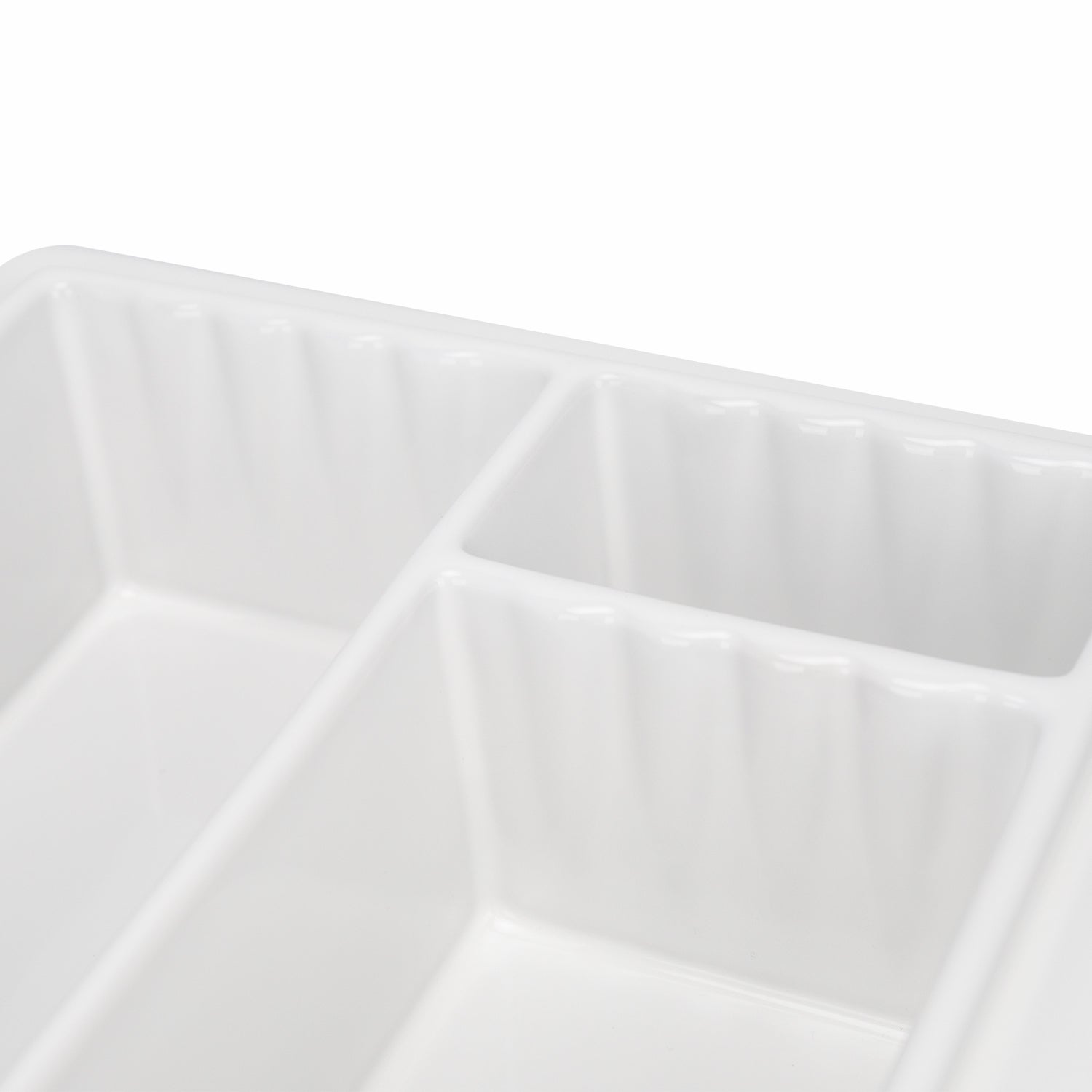 Ceramic Shower Niche, 3-Compartment Storage, High-Glaze Surface, Easy to Clean and Resists Dirt Build-Up