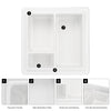 Ceramic Shower Niche, 3-Compartment Storage, High-Glaze Surface, Easy to Clean and Resists Dirt Build-Up