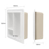 Ceramic Shower Niche, 3-Compartment Storage, High-Glaze Surface, Easy to Clean and Resists Dirt Build-Up