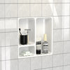 Ceramic Shower Niche, 3-Compartment Storage, High-Glaze Surface, Easy to Clean and Resists Dirt Build-Up