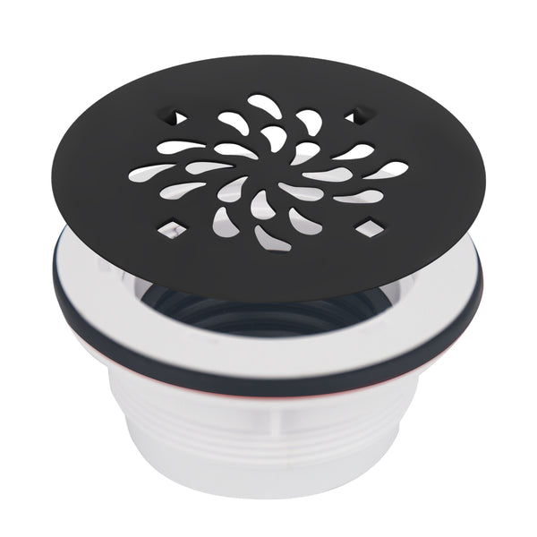 4-1/4" Snap-in Round Shower Drain Cover Replacement Matte Black