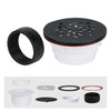 Shower Drain Matte Black No Caulk for Fiberglass /Acrylic Shower Base for 2" Pipe   UGTD002-MB