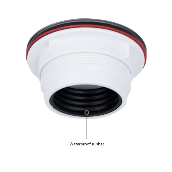 Shower Drain Matte Black No Caulk for Fiberglass /Acrylic Shower Base for 2" Pipe   UGTD002-MB