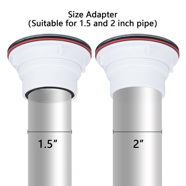 Brushed Nickel Round Shower Base Drain, 4-1/4 Inch, Solvent Weld Mount, Fits Standard 1.5-Inch & 2-Inch Plumbing Pipes
