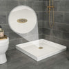 Uni-Green Champagne Bronze 4-1/4 Inch Round Shower Base Drain Solvent Welded to Fit 1.5” or 2” Pipe