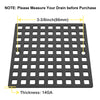 4" Shower Drain Cover Replacement Matte Black, Shower Drain Grate Square Shower Drain Strainer Grid for Bathroom Floor