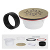 4-1/4 Inch Round No Caulk Shower Base Drain in Champagne Bronze – ABS Compression Design Fits 2" Pipe for Acrylic Shower Base