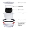 4-1/4 Inch Round Shower Base Drain – No Caulk ABS Compression Design, Fits 2" Pipe, Brushed Nickel Finish