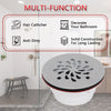 4-1/4 Inch Round Shower Base Drain – No Caulk ABS Compression Design, Fits 2" Pipe, Brushed Nickel Finish
