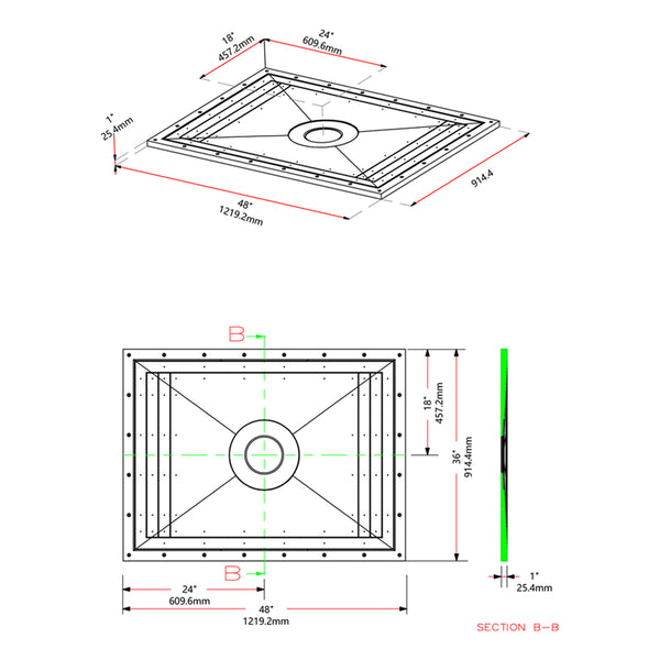 Tile Shower Pan Kit 48X36" | Cut-to Fit | Including: Shower Pan, Adjustable Shower Drain, and Waterproof Membrane.