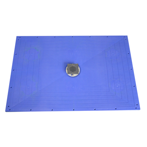 Curbless Ready to Tile Shower Pan/Base Cut-to-Fit  48"X32" ABS Material with Fibreglass Reinforced